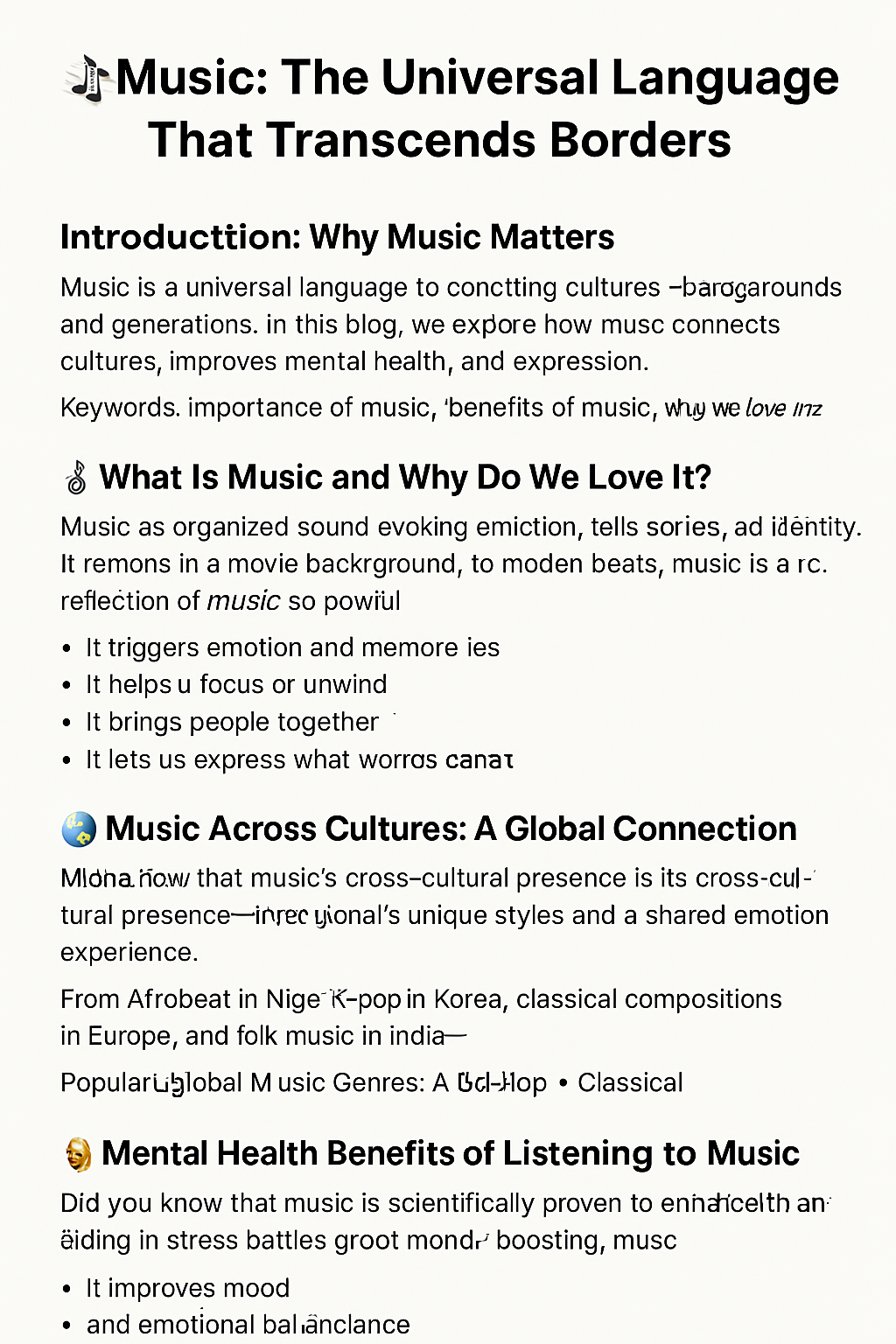 🎶 Music: The Universal Language That Transcends Borders